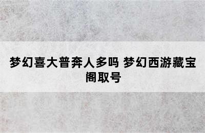 梦幻喜大普奔人多吗 梦幻西游藏宝阁取号